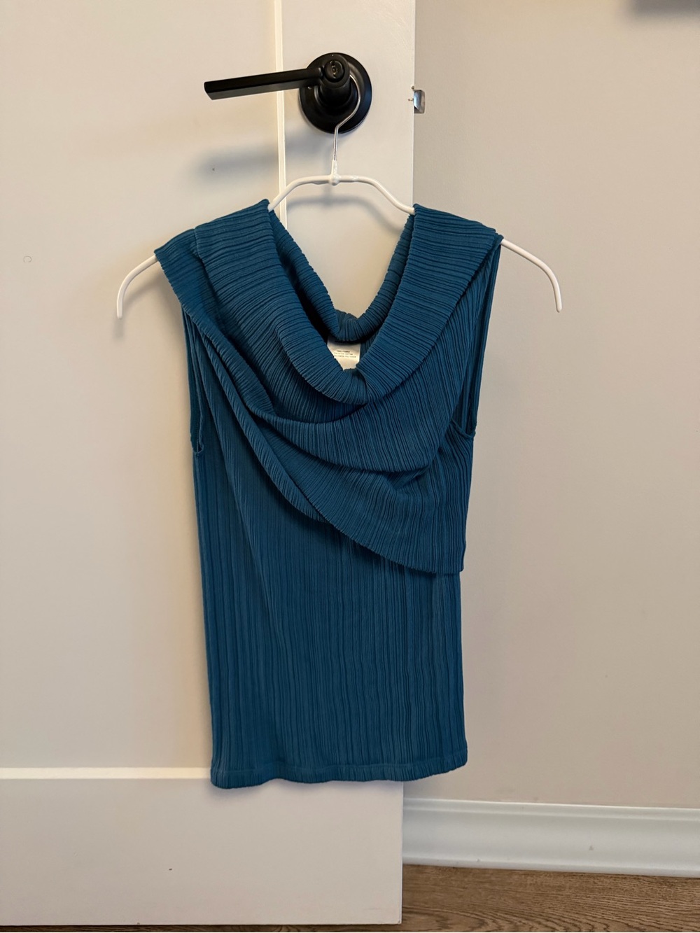 Nina Ricci Blue Off-The-Shoulder Tank Top